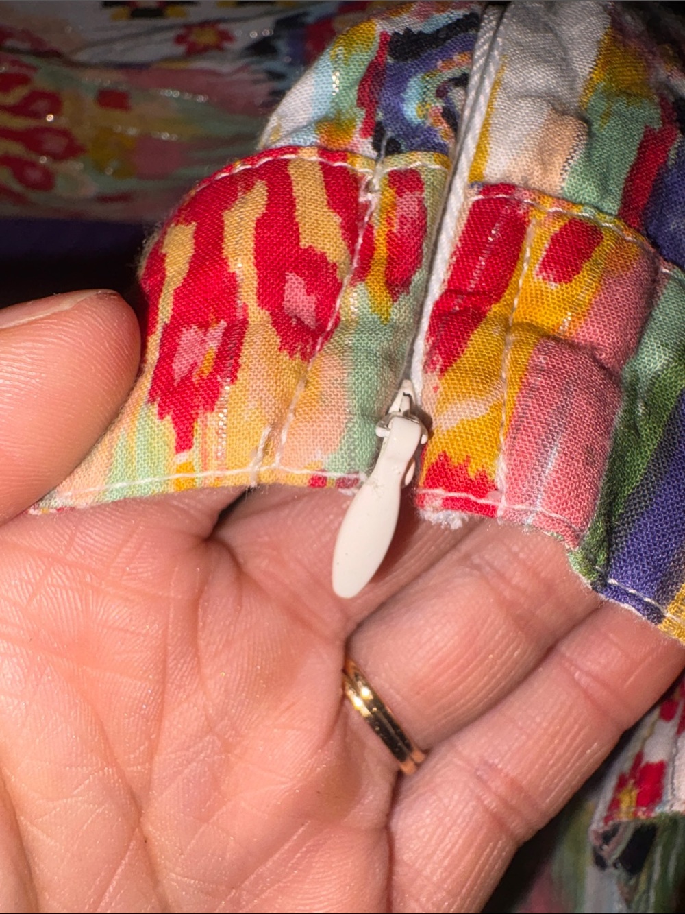 En Crême Boho Multicolor Printed Lined Gauzy Long-Sleeve Crop Top - Picture 6 of 7